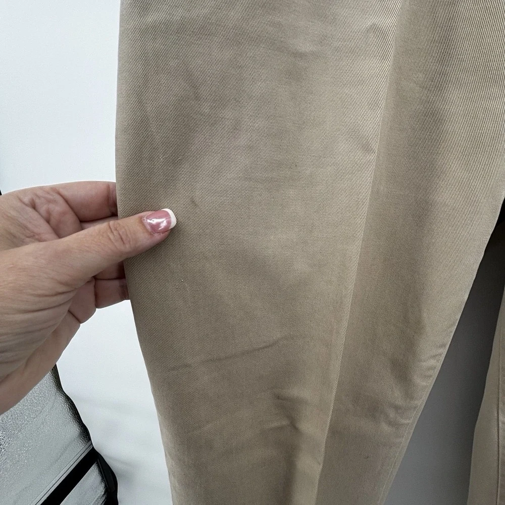 Polo Ralph‎ Lauren Pants Mens 33x32 Khaki Beige Chino Straight Leg Pleated Front